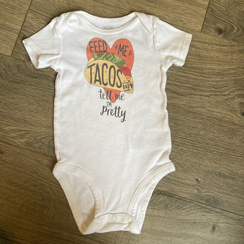 Baby Girl Taco Onesie 6-9M